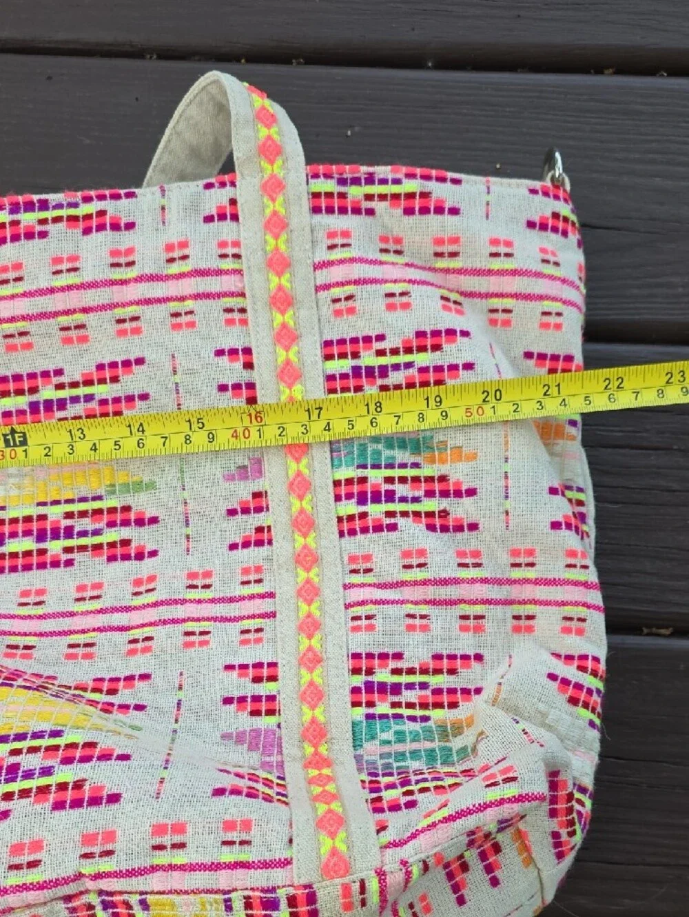 Bohemian Multicolor Embroidered Throw Bag with Pom Trim